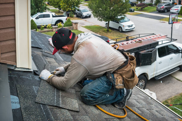 Professional Emergency Roof Repair technician working in Atlanta, NY